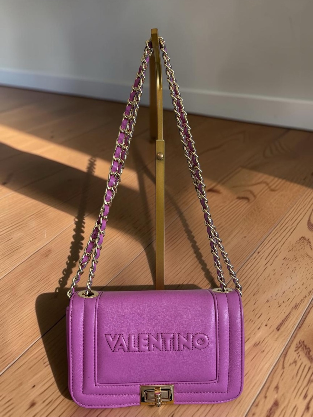 Valentino by Mario Valentino Beatriz Embossed Leather Shoulder Bag
